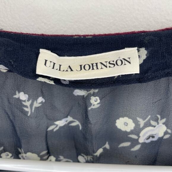 Ulla Johnson Gita Bohemian Silk Dress in Midnight Size 4 - Picture 4 of 8
